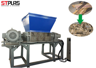 OEM 1000kg/h Plastic Film Shredder Machine D2 Blades Two Shaft Shredder
