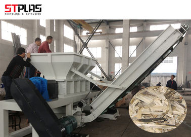 Wood Plastic Shredder Machine / Double Shaft Shredder Machine CE SGS Pass